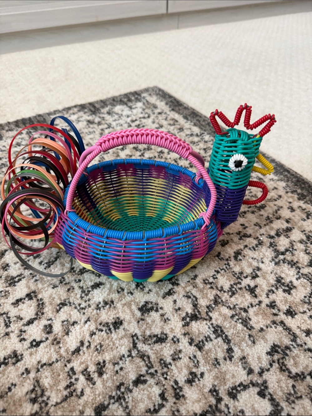 Multicolor Woven Chicken Basket